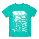 Kill the lights Turquoise Men's T-shirt for Anime, Original Art