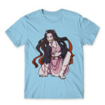 Kimetsu no Yaiba: Demon Nezuko Sky Blue Men's Tee for Anime, Kimetsu No Yaiba