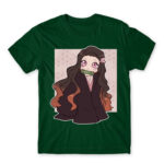 Kimetsu no Yaiba – Nezuko Bottle Green Men's T-shirt for Anime, Kimetsu No Yaiba