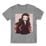 Kimetsu no Yaiba – Nezuko Grey Melange Men's Tee for Anime, Kimetsu No Yaiba