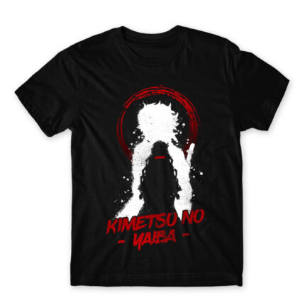 Kimetsu no Yaiba silhouette Black Men's T-shirt for Anime, Kimetsu No Yaiba