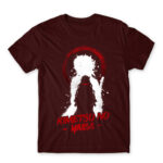 Kimetsu no Yaiba silhouette Burgundy Men's T-shirt for Anime, Kimetsu No Yaiba