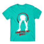 Kimetsu no Yaiba silhouette Turquoise Men's Tee for Anime, Kimetsu No Yaiba