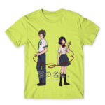 Kimi no na wa – Your Name Apple Green Men's T-shirt for Anime, Your Name