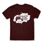 Kindergarten level dissolved Burgundy Men's Tee for Kindergartner, Work