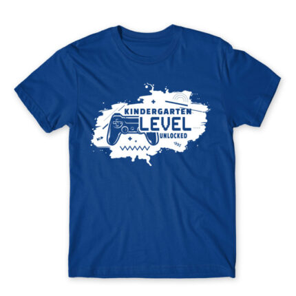 Kindergarten level dissolved Royal Blue Men's T-shirt for Kindergartner, Work