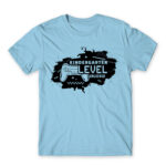 Kindergarten level dissolved Sky Blue Men's T-shirt for Kindergartner, Work