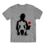 Kira and Ryuk Grey Melange Men's T-shirt for Anime, Death Note