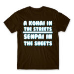 Kohai in the streets Chocolate Men's T-shirt for Anime, Anime Other