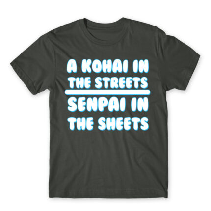 Kohai in the streets Dark Grey Men's T-shirt for Anime, Anime Other