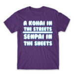 Kohai in the streets Dark Purple Men's T-shirt for Anime, Anime Other