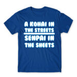 Kohai in the streets Royal Blue Men's T-shirt for Anime, Anime Other