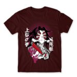 Kokushibo – Demon Slayer Burgundy Men's Tee for Anime, Kimetsu No Yaiba