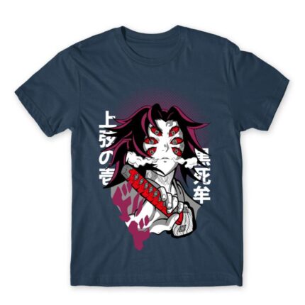 Kokushibo – Demon Slayer Denim Men's T-shirt for Anime, Kimetsu No Yaiba