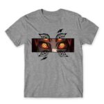 Kokushibo eyes Grey Melange Men's T-shirt for Anime, Kimetsu No Yaiba