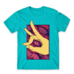 KON Atoll Blue Men's T-shirt for Anime, Chainsaw Man