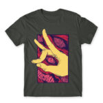 KON Dark Grey Men's Tee for Anime, Chainsaw Man