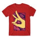 KON Red Men's Tee for Anime, Chainsaw Man