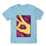 KON Sky Blue Men's Tee for Anime, Chainsaw Man