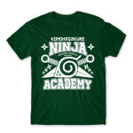 Konohagakure Ninja Academy Bottle Green Men's T-shirt for Anime, Naruto