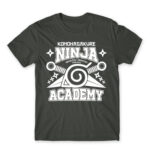 Konohagakure Ninja Academy Dark Grey Men's T-shirt for Anime, Naruto