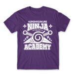 Konohagakure Ninja Academy Dark Purple Men's Tee for Anime, Naruto