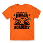 Konohagakure Ninja Academy Orange Men's T-shirt for Anime, Naruto