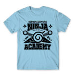 Konohagakure Ninja Academy Sky Blue Men's Tee for Anime, Naruto