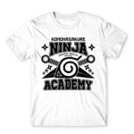 Konohagakure Ninja Academy White Men's T-shirt for Anime, Naruto