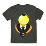 Koro-senei Dark Grey Men's T-shirt for Anime, Assassination Classroom