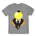 Koro-senei Grey Melange Men's T-shirt for Anime, Assassination Classroom