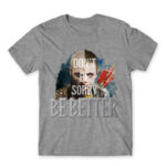 Kratos and Atreus Grey Melange Men's T-shirt