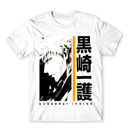 Kurosaki Ichigo – Minimal White Men's Tee for Anime, Bleach