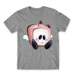 Kururin Grey Melange Men's Tee for Anime, Otaku