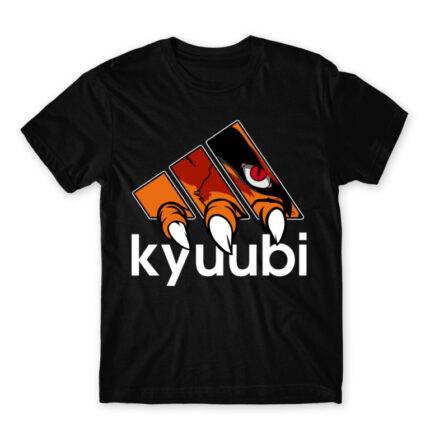 Kyuubi Adidas Black Men's T-shirt for Anime, Naruto
