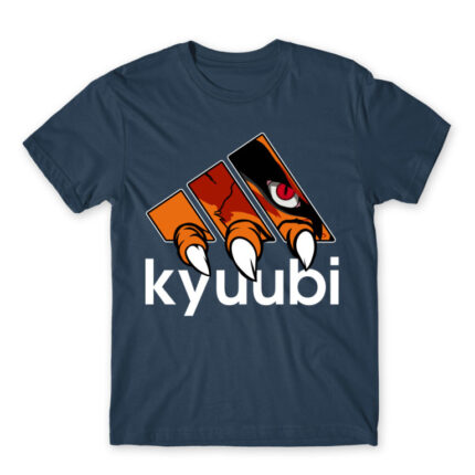 Kyuubi Adidas Denim Men's T-shirt for Anime, Naruto