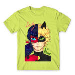 LadyNoir Apple Green Men's T-shirt for Anime, Miraculous Ladybug