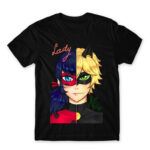 LadyNoir Black Men's T-shirt for Anime, Miraculous Ladybug