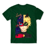 LadyNoir Bottle Green Men's T-shirt for Anime, Miraculous Ladybug