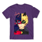 LadyNoir Dark Purple Men's Tee for Anime, Miraculous Ladybug