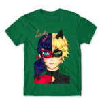 LadyNoir Kelly Green Men's T-shirt for Anime, Miraculous Ladybug
