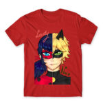 LadyNoir Red Men's T-shirt for Anime, Miraculous Ladybug