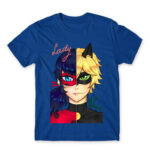 LadyNoir Royal Blue Men's Tee for Anime, Miraculous Ladybug