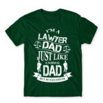 Lawyer Dad Bottle Green Men's Tee for Lawyer, Work