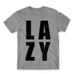 Lazy Grey Melange Men's Tee for Funny, Laziness