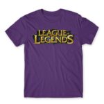 League Of Legends Logo Dark Purple Men's T-shirt for Gaming, League Of Legends