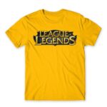 League Of Legends Logo Gold Men's Tee for Gaming, League Of Legends