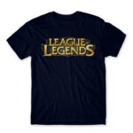 League Of Legends Logo Navy Men's T-shirt for Gaming, League Of Legends