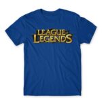 League Of Legends Logo Royal Blue Men's T-shirt for Gaming, League Of Legends