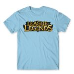 League Of Legends Logo Sky Blue Men's Tee for Gaming, League Of Legends
